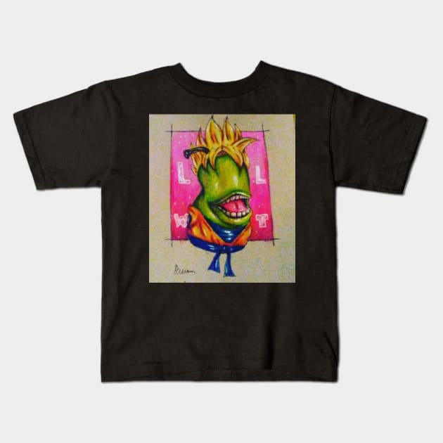 lol wut pear Kids T-Shirt by Saquanarts